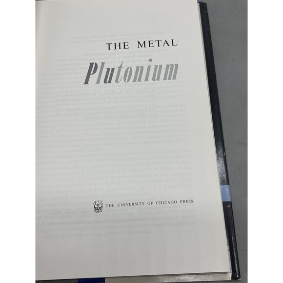 the metal plutonuim by A.S. Coffinberry hardcover book English 1961 READ - Picture 3 of 6